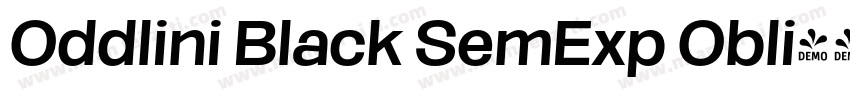 Oddlini Black SemExp Obli字体转换
